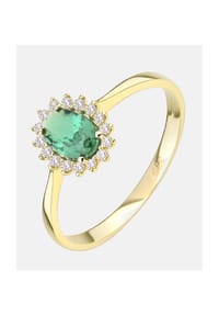 VANLERÉ - Cluster Ring, mit Zirkonia, 375 Gelbgold - gold