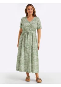sheego - Kleid - eucalyptus-ecru-bedruckt