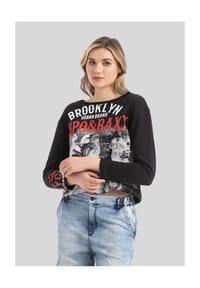 CIPO & BAXX® - Sweatshirts LONG SLEEVE T-SHIRT hohem Tragekomfort - BLACK