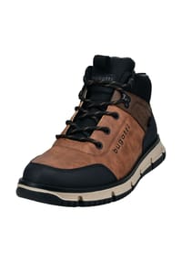bugatti - Lederimitat/Textil Stiefelette - Braun/Schwarz