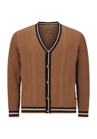 Charles Colby - Strickjacke DUKE STARKS - hellbraun