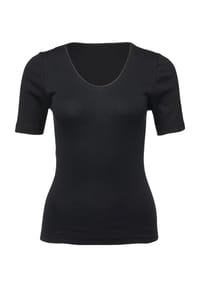 SYLVIA SPEIDEL. - Silke Wäsche-Shirt, U-Ausschnitt, uni, für Damen - 100 WEISS