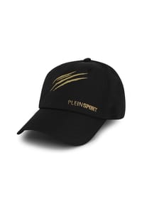 PLEIN SPORT - Baseball Cap PS Chrome - black/lightgold