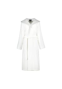 Cawö - Bademäntel Damen Kapuze Classic 4345 weiß-silber - 607 - weiß