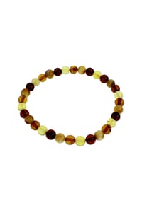 OSTSEE-SCHMUCK® - Armband , Kugel 6 mm , Bernstein - mehrfarbig