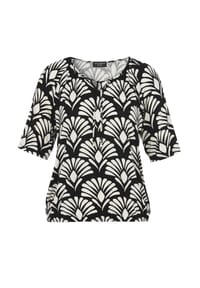 VIA APPIA -DUE- - Shirt, Halbarm, für Damen - 100920 SCHWARZ/CR