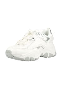 Buffalo - Lederimitat/Textil Sneaker - Weiß/Silber
