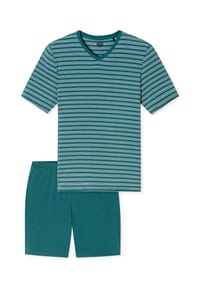 SCHIESSER - Shorty Long Life Soft, V-Ausschnitt, für Herren - 700 GRÜN