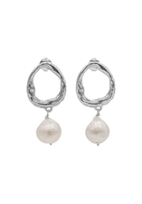 HAZE & GLORY - Ohrringe Perlen Ohrstecker - La Pearl 925 Silber - Silber