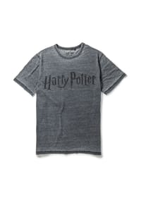 RE:COVERED - T-Shirt Harry Potter Classic Logo Charcoal mit angesagtem Harry Potter-Print - Charcoal