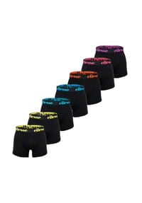 ellesse - Herren Boxer Shorts, 7er Pack - Yema 7 Pack Boxer Shorts, Logo, Cotton Stretch - Schwarz
