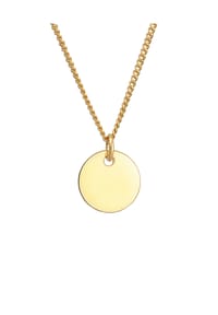 elli. PREMIUM - Halskette Kids Plättchen Coin 375 Gelbgold - Gold