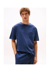 TOMMY HILFIGER - Original Schlafanzug-Oberteil, Baumwolle, für Herren - DU5 PREPPY NAVY H