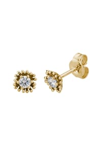 LYOMI - Ohrstecker 585/- Gold 2 Diamant Lab Grown 0,20ct. - gelb
