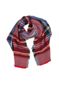 collezione alessandro® - Schal Karo aus angenehm weichem Material - rot
