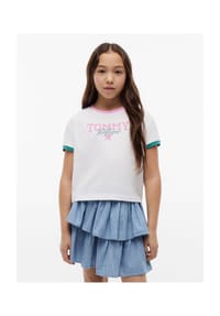 TOMMY HILFIGER - T-Shirt, Baumwolle, für Kinder - YBR  WHITE