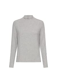 camel active - Langarmshirt mit Stehkragen - Grau