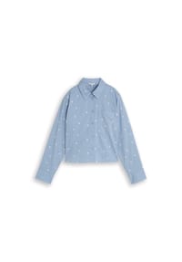 DENIM TOM TAILOR - Hemdbluse, Baumwolle, für Damen - 41066 MIDBLUE WHIT