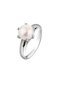 Nenalina - Ring Süßwasserzuchtperle Klassik Fein 925 Sterling Silber - Silber