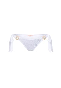 MODA MINX - Bikini-Hose Private Island mit seitlicher Bindung und tollem Steinbesatz - Black