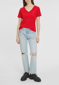 TOMMY Jeans T-Shirt, V-Ausschnitt, für Damen Bild 5