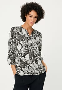 olsen - Shirt, figurumspielend, 3/4-Arm, für Damen - 80000 BLACK