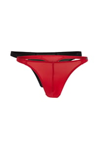 olaf benz® - String 2er Pack RED1201 - Rot