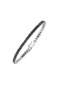 GIORGIO MARTELLO MILANO - Armband mit schwarzen Zirkonia, Silber 925 - schwarz