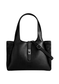 Cluty - Shopper Echt Leder, Made In Italy - schwarz