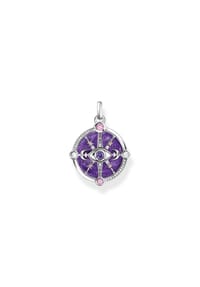 Thomas Sabo COSMIC AMULET - Kettenanhänger Auge mit kosmischen Details und bunten Steinen - silberfarben, violett