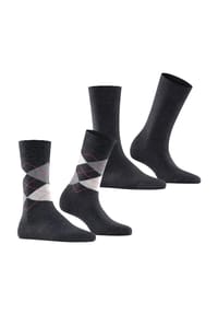 Burlington - Everyday Kurzsocken, 2er-Pack, Emblem, für Damen - 3000 BLACK