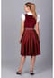 EDELNICE Midi Dirndl Luise Samt Rot Bild 10
