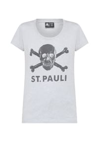 FC ST. PAULI - T-Shirt St. Pauli, Baumwolle, für Damen - GRAU