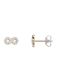 XENOX - Damen Ohrstecker "Infinity XS3741GN", 925er Silber - gold