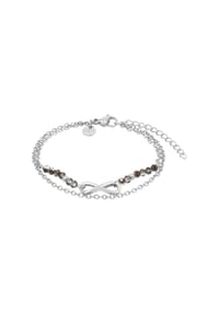 TOM TAILOR - Armband für Damen, Edelstahl, Glas | Infinity - Blau