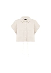 freshlions - Kurzarmbluse Savannah mit lockerer Passform - brown