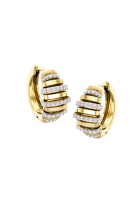 MONCARA - Damen Creolen, 585er Gold, 80  Diamanten zus. ca. 0,50 Karat - Gelbgold