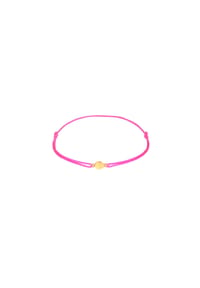 elli. - Armband Nylon Mit Plättchen 925 Sterling Silber Vergoldet - Orange
