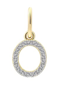 XENOX - Damen Anhänger Buchstabe O, 925er Silber - GELBGOLD
