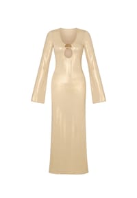 MODA MINX - Maxikleid Scallop Shell mit tollem Muschel-Element - Beige Shimmer