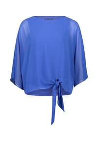 BETTY BARCLAY - Chiffonbluse unifarben - Adria Blue