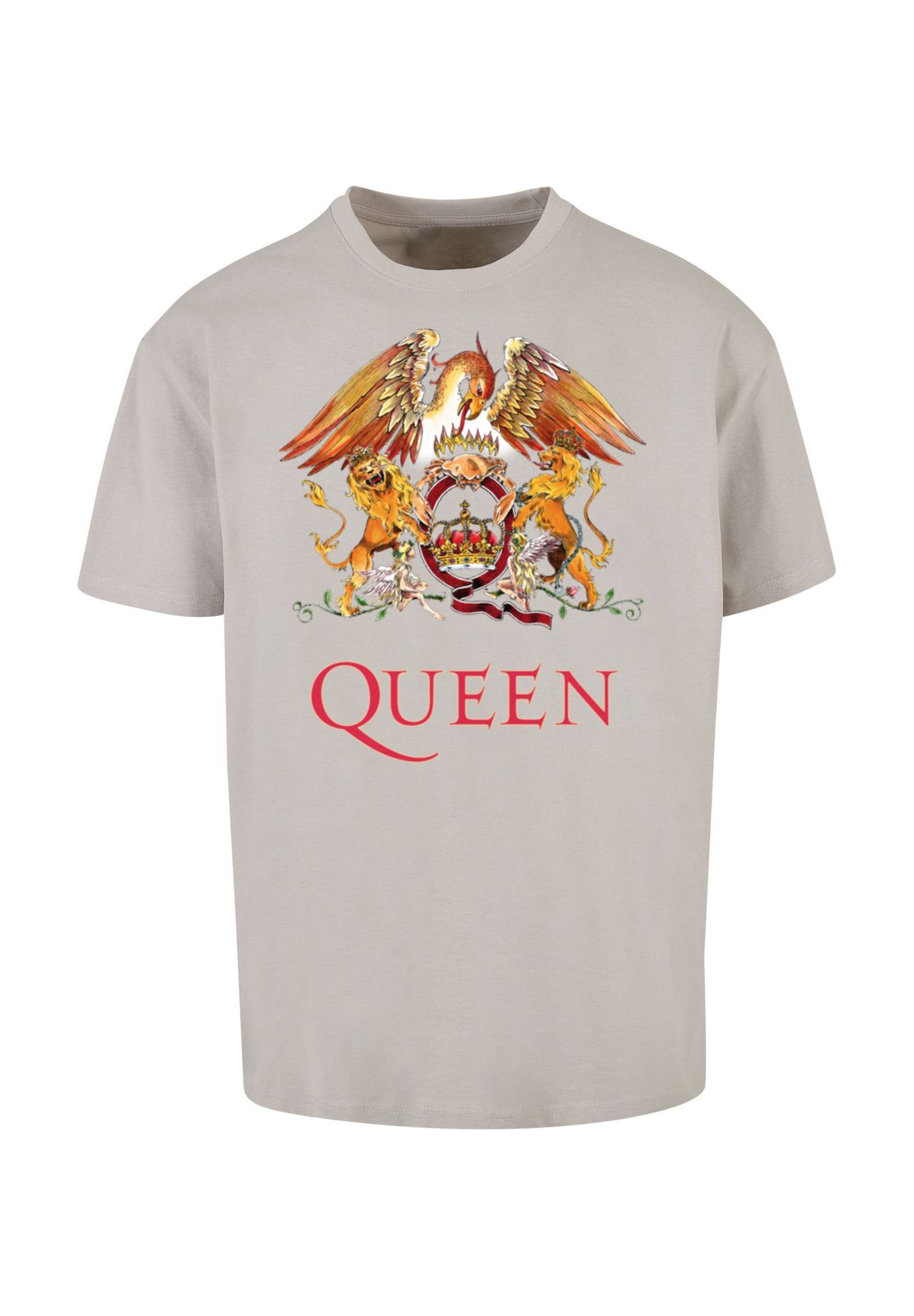 Classic Queen Rockband Heavy | Oversize Black T-Shirt GALERIA Crest F4NT4STIC