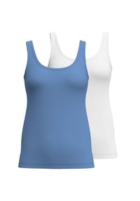CALIDA - Benefit Women Top, 2er-Pack, U-Ausschnitt, für Damen - 001 WEISS