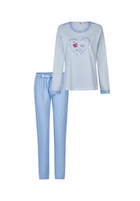 hajo - Schlafanzug Premium Cotten - Hellblau