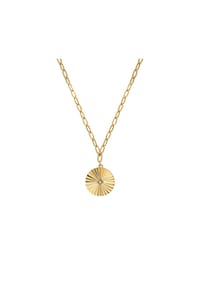 NOELANI - Damen Kette mit Anhänger "Sun", 925er Silber - GOLD