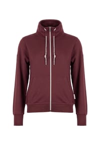 ROADSIGN® australia - Damen Sweatjacke Knot mit Stehkragen & Reißverschluss - rot