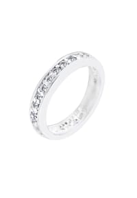 elli. - Ring Bandring 925 Silber, Mit Kristallen Von Swarovski® - Hellblau