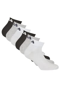 FILA - Unisex Quarter Socken, 6er Pack - Kurzsocken, Training, Sport, Logo (2x 3 Paar) - Blau