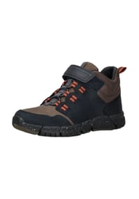 GEOX - Leder/Textil Stiefelette - Blau/Braun