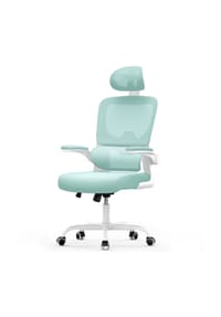 Rattantree - Ergonomischer Drehstuhl mit Wippfunktion für Home Office, Grün - blau